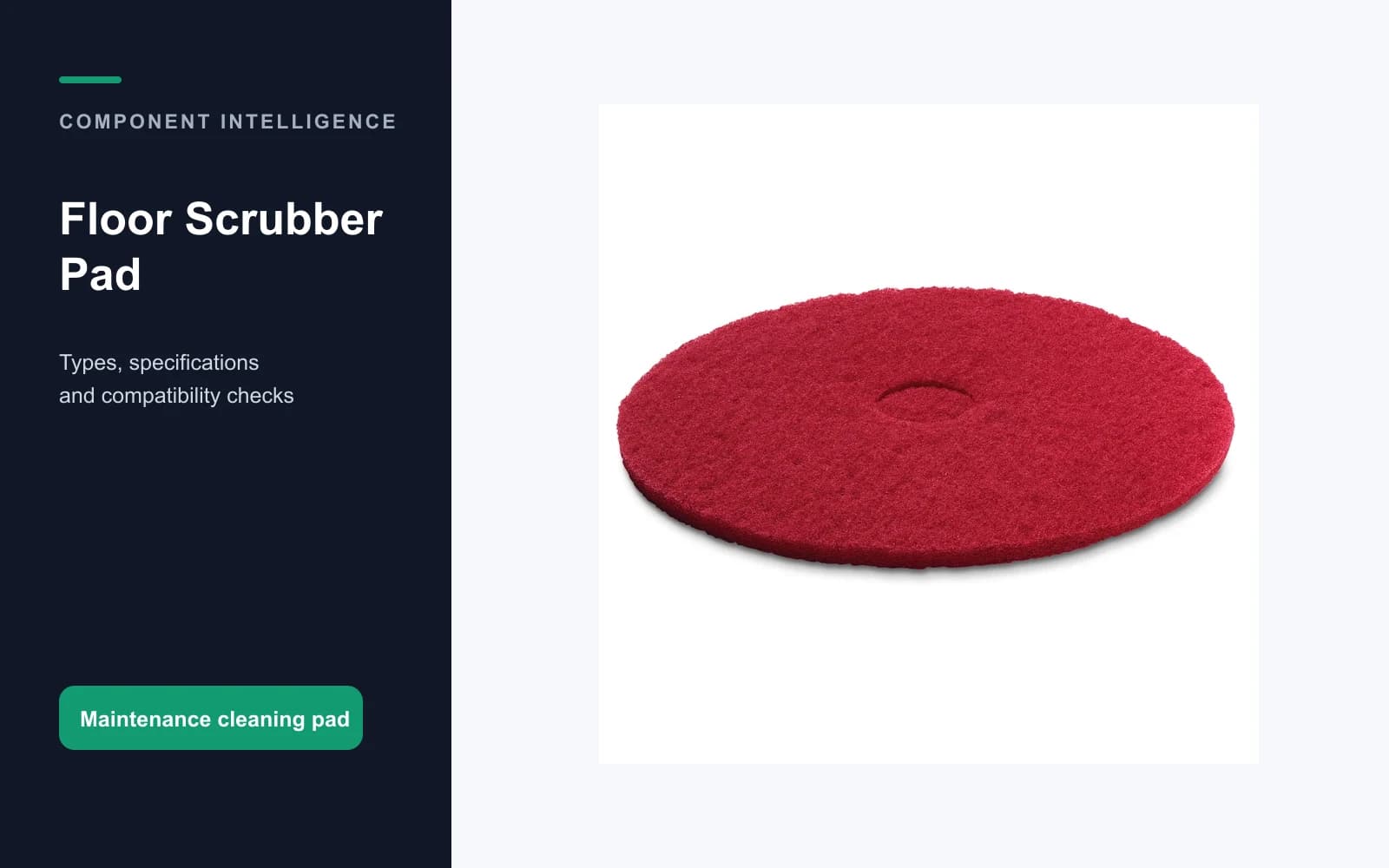 Kärcher red 14-inch maintenance floor pad