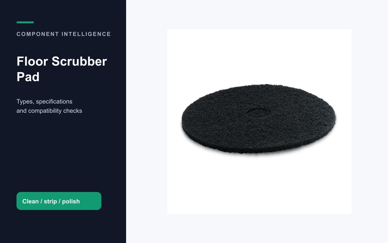 Kärcher black abrasive disc floor pad