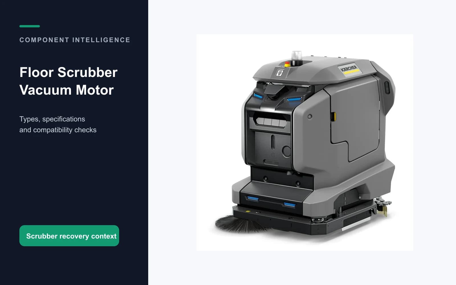 Kärcher KIRA B 50 scrubber-dryer with vacuum recovery system