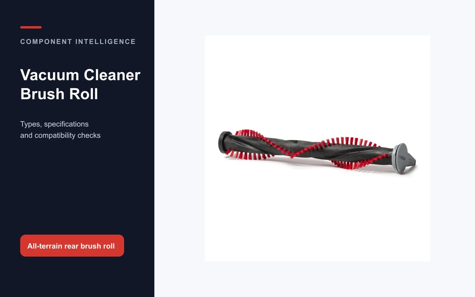 Hoover all-terrain rear bristled brush roll