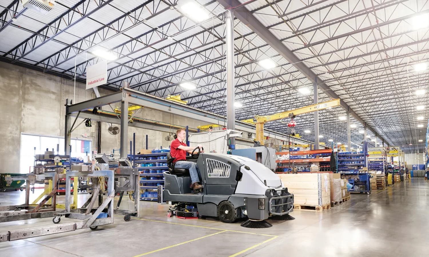Nilfisk CS7010 operating in a manufacturing facility
