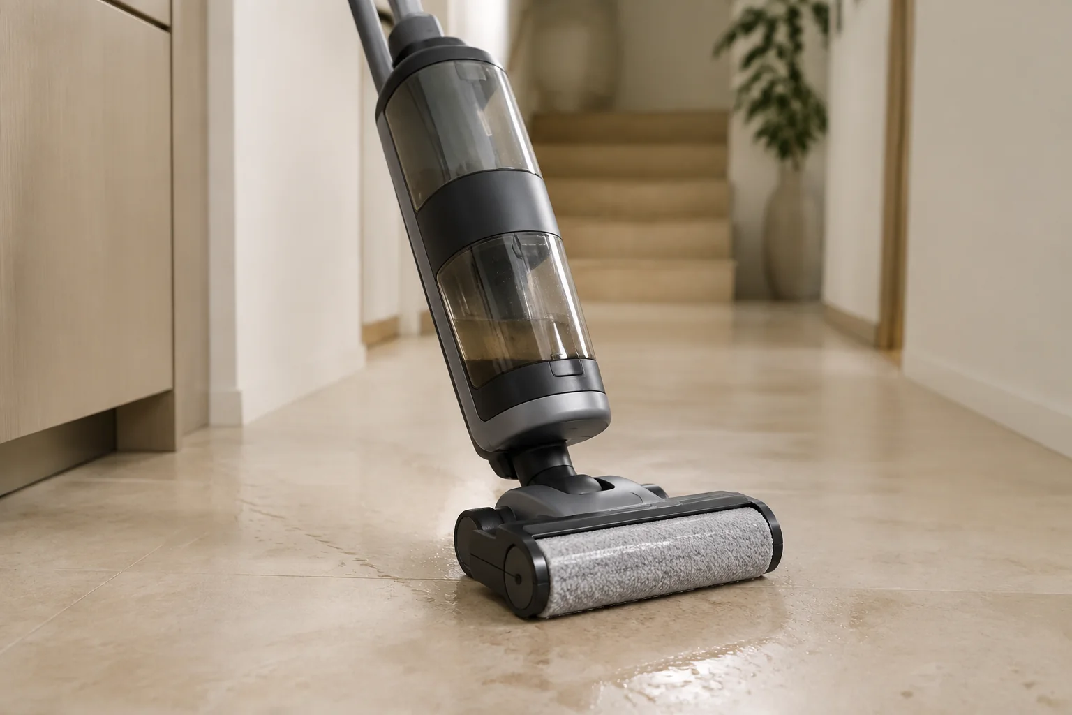 premium hard floor washer on polished tile