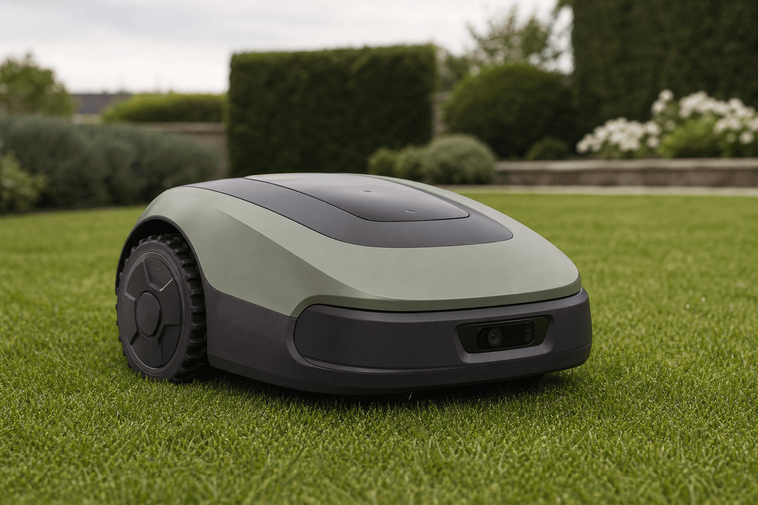 Vision robotic mower representing a clear residential customer use case