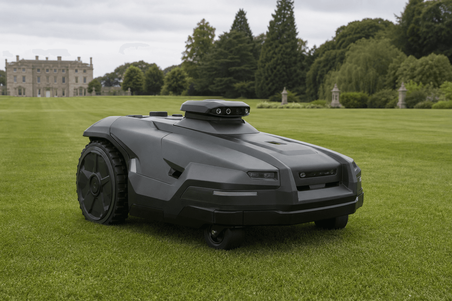 Professional robotic mower representing serviceable channel economics