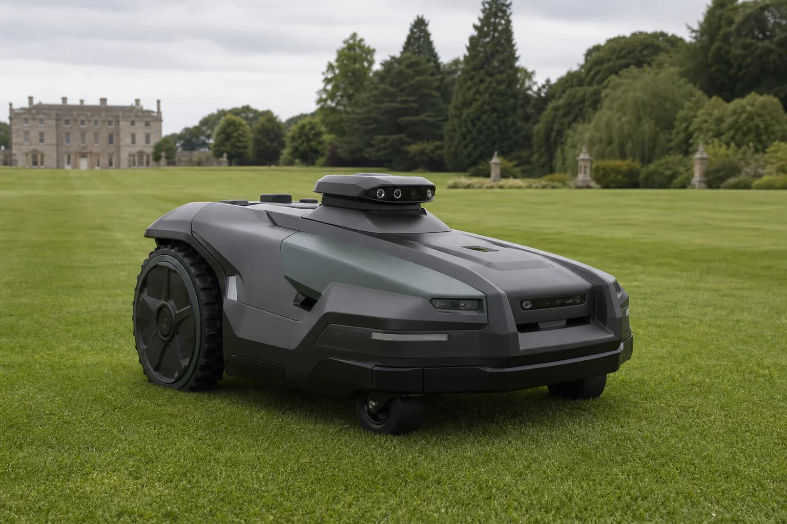 Professional robotic mower representing serviceable channel economics