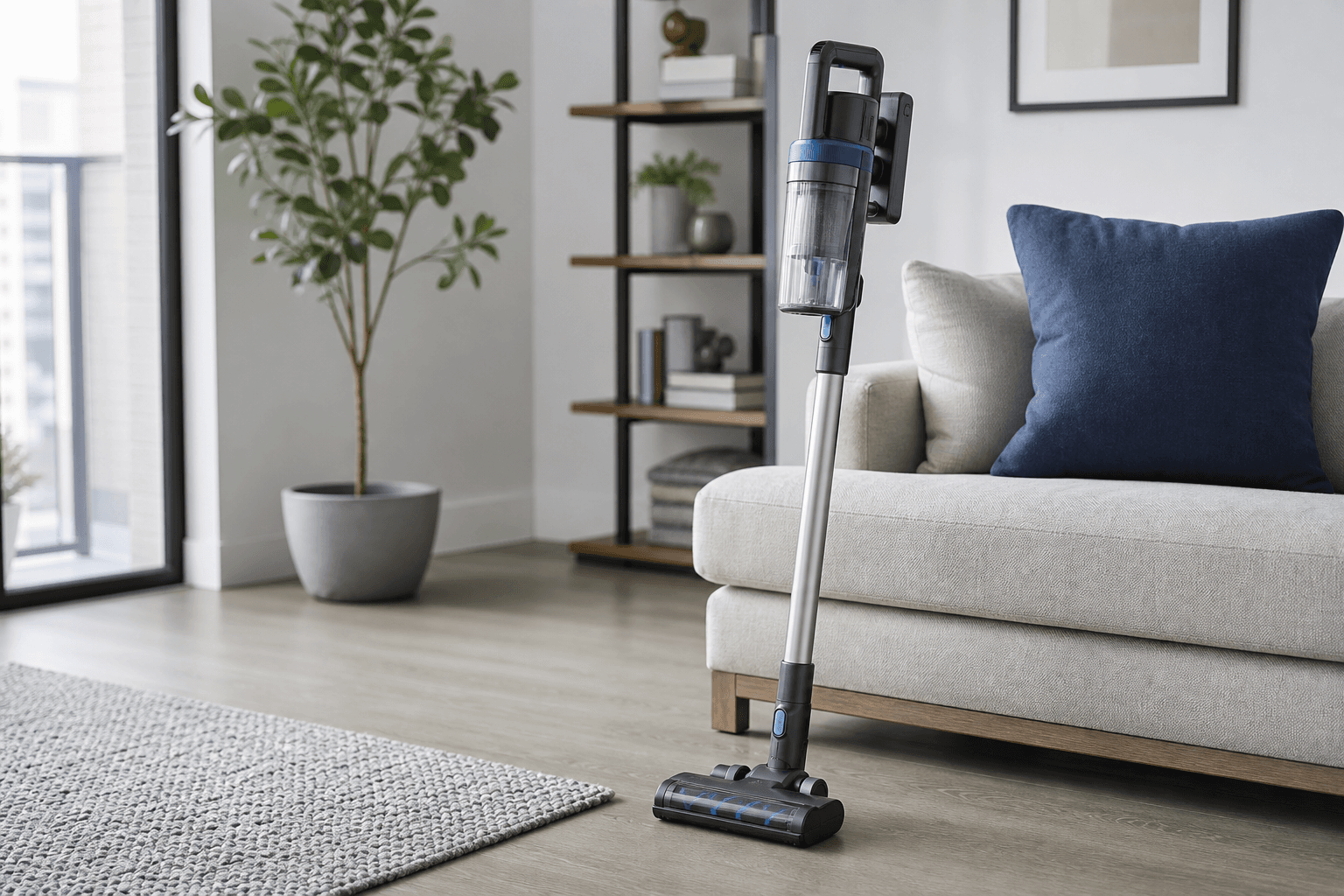 Illustrative cordless stick vacuum for an accessible residential retail platform