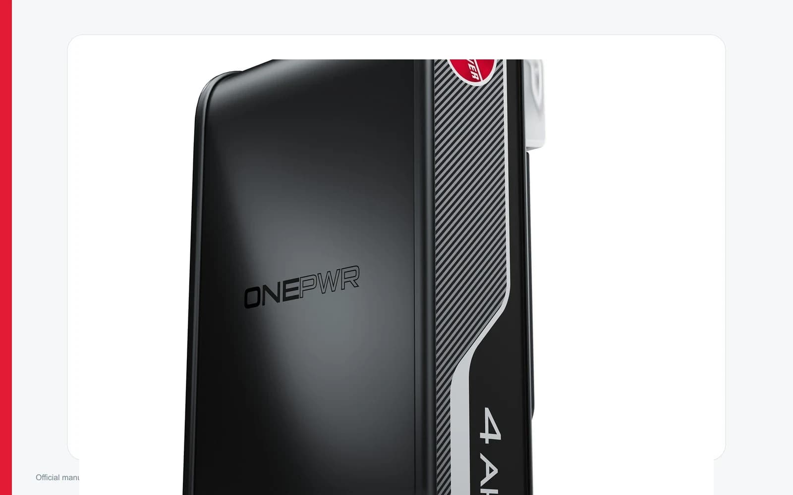 Detailed view of a Hoover ONEPWR removable battery enclosure
