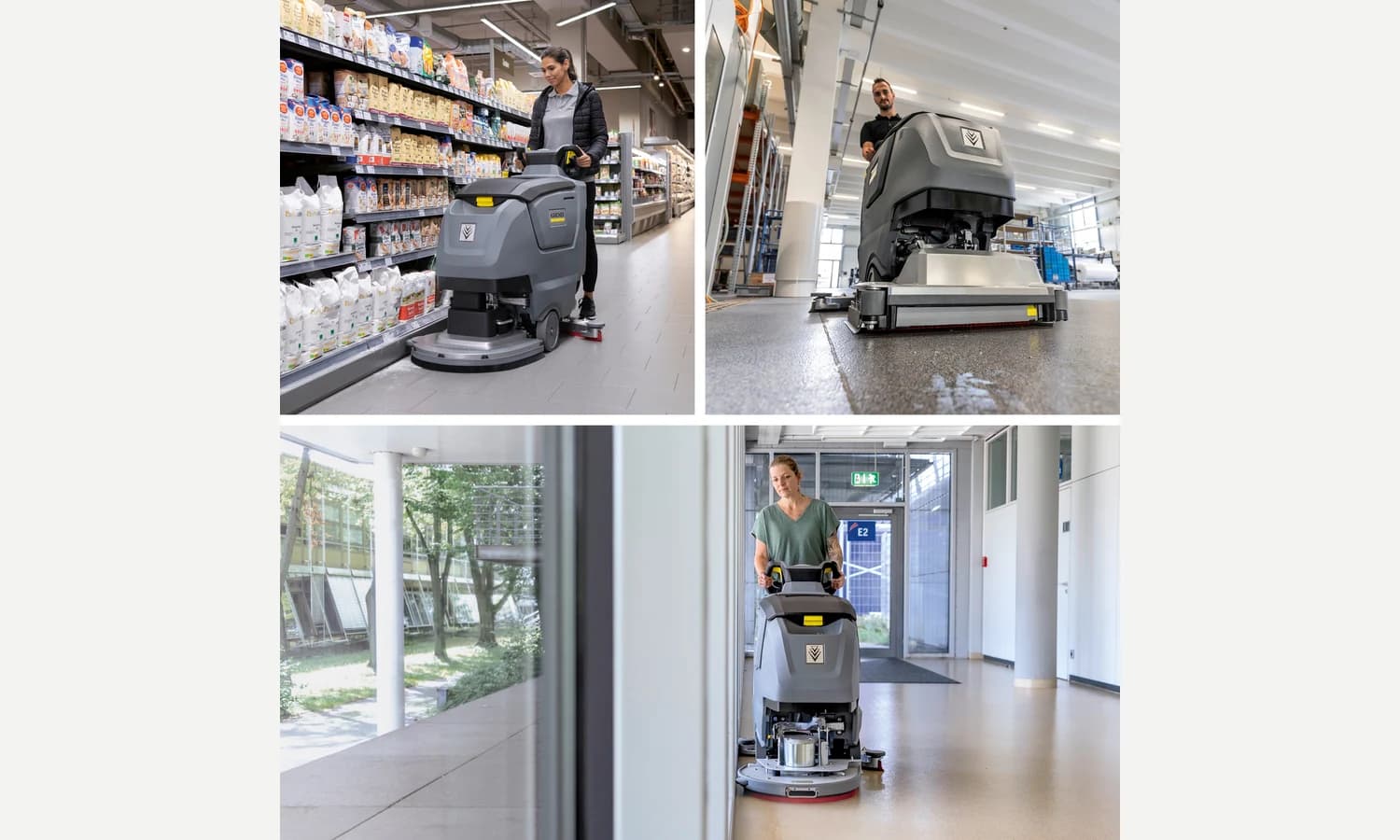 Kärcher B 50 W walk-behind scrubber application montage