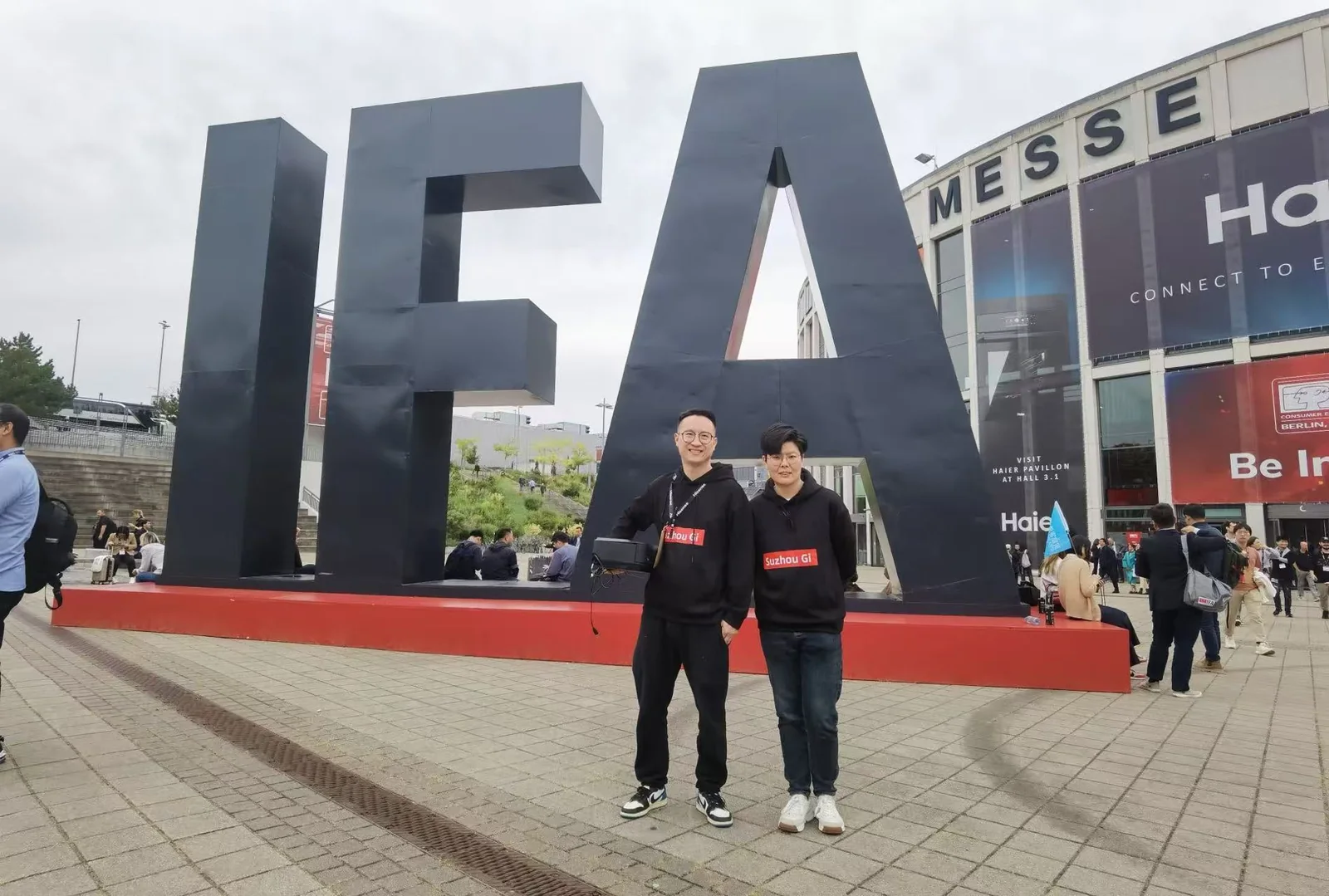 You Denny and a colleague at IFA in Berlin in 2023