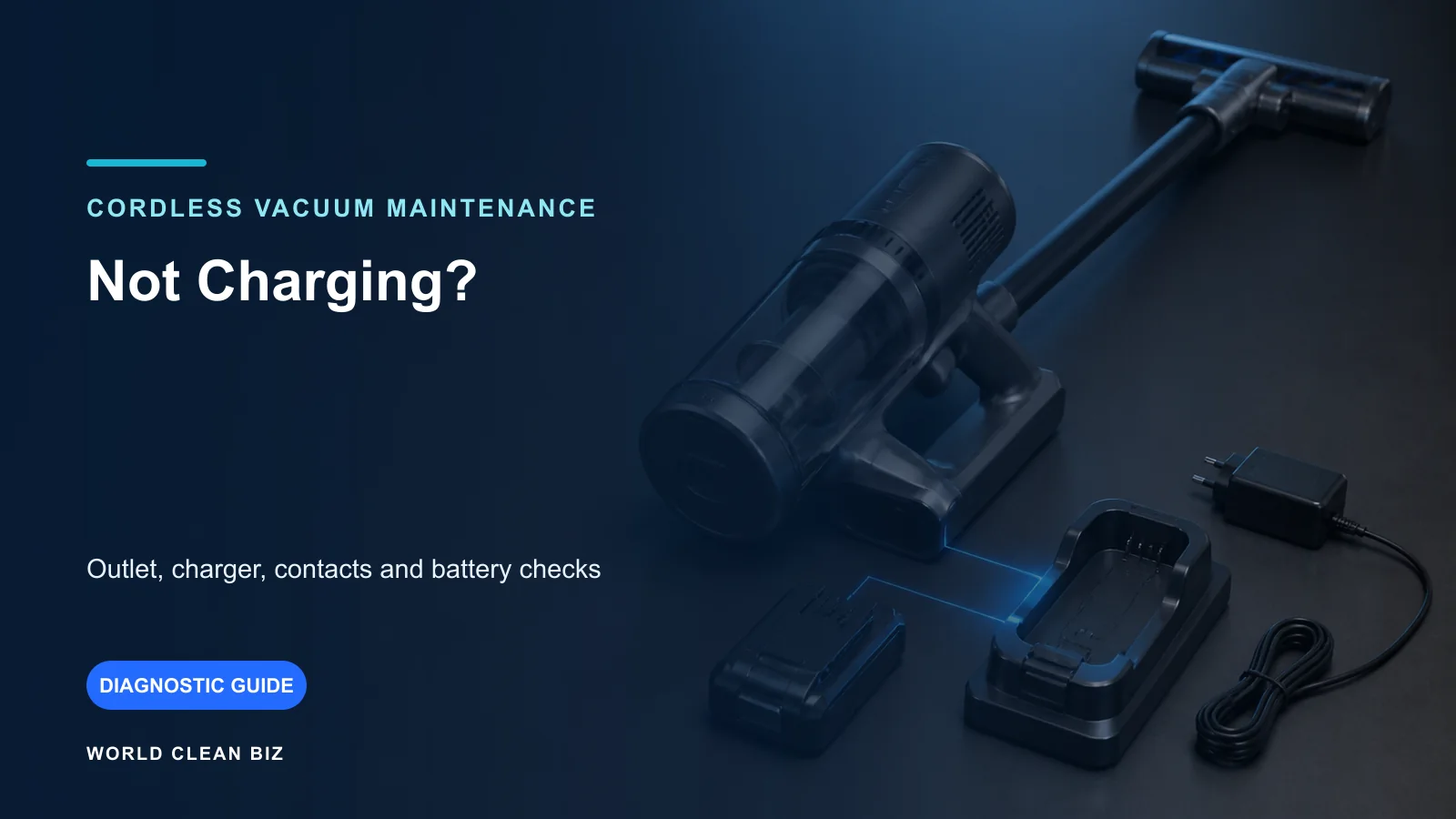 Cordless Vacuum Not Charging? Outlet, Charger, Contacts and Battery Checks cover