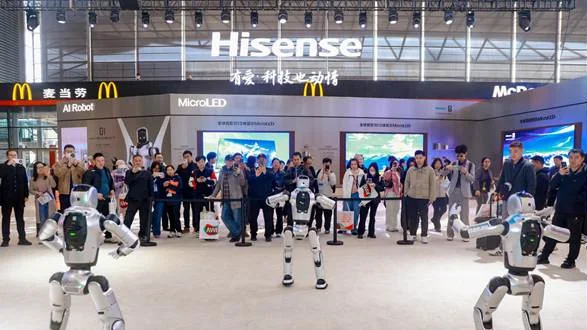 Hisense robotics display at AWE 2026