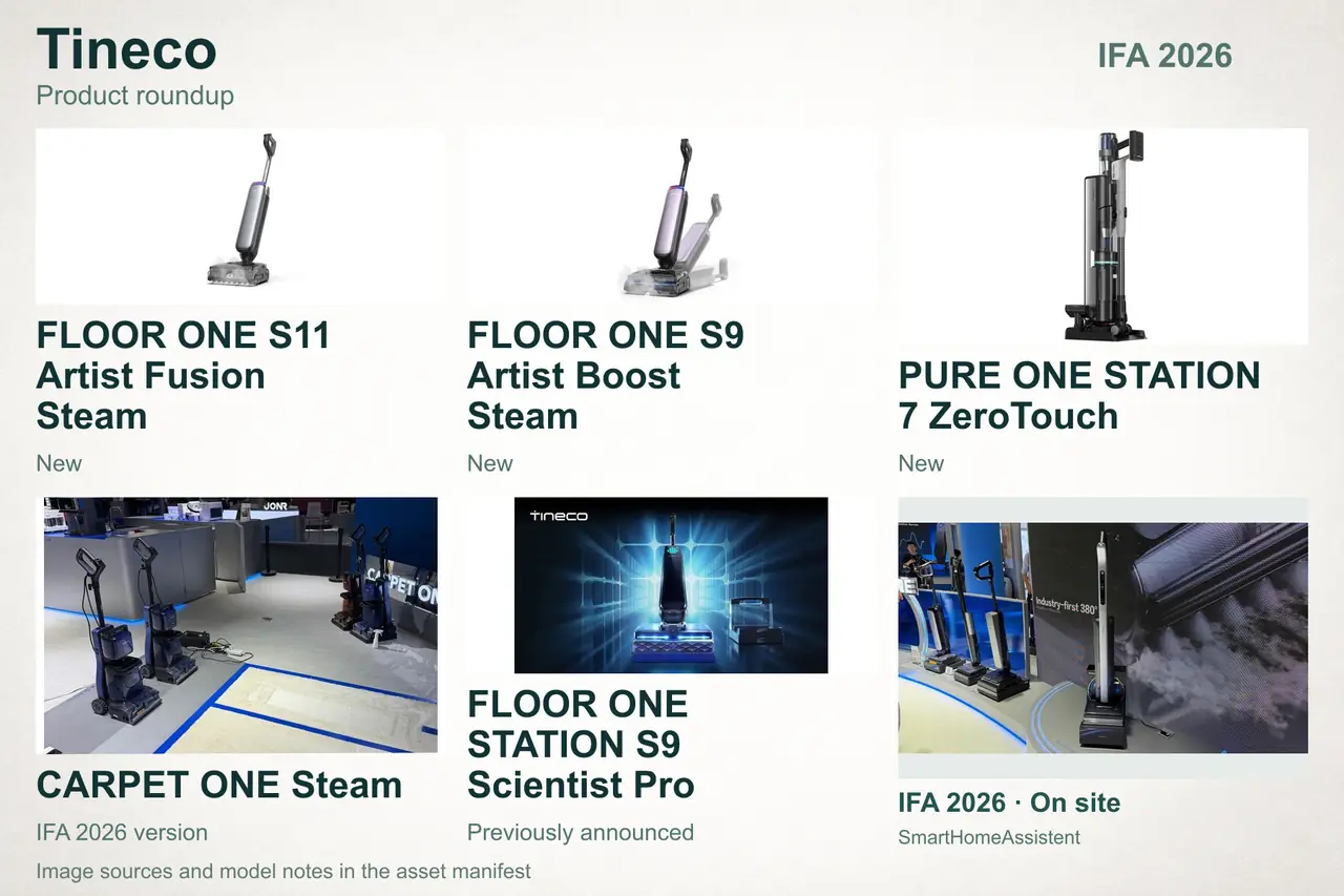 Tineco cleaning products with event photography; collage 10