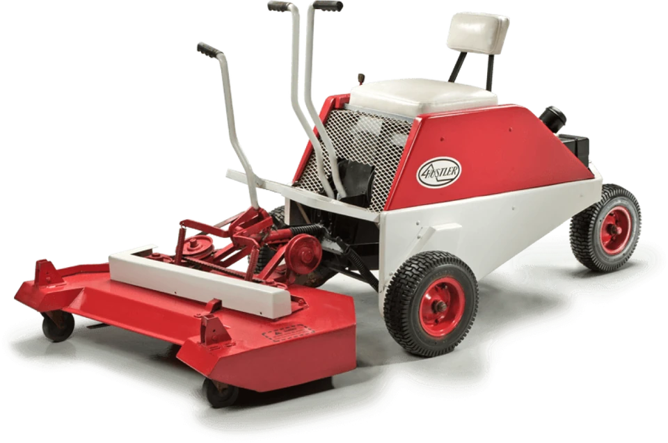 The original Hustler zero-turn mower, commercialized in 1964.