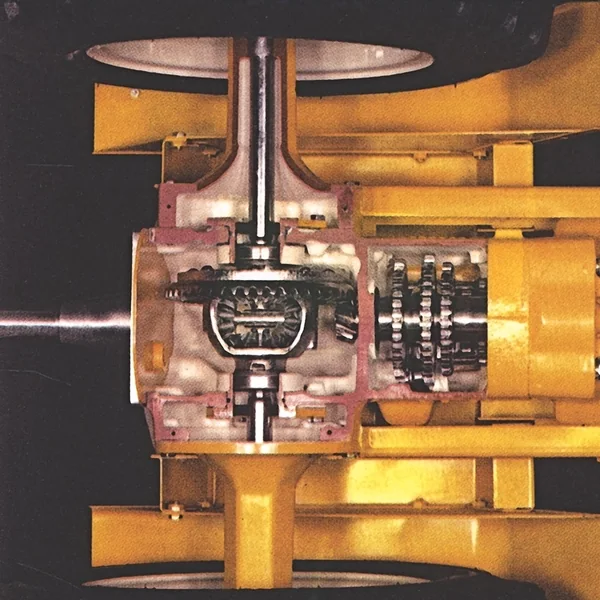 A hydrostatic transmission cutaway from Cub Cadet's 1966 archive.