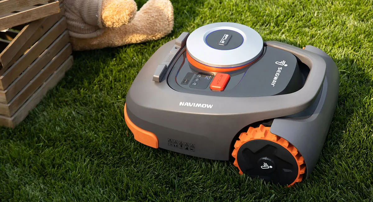 The original Segway Navimow in a manufacturer image published in 2021.
