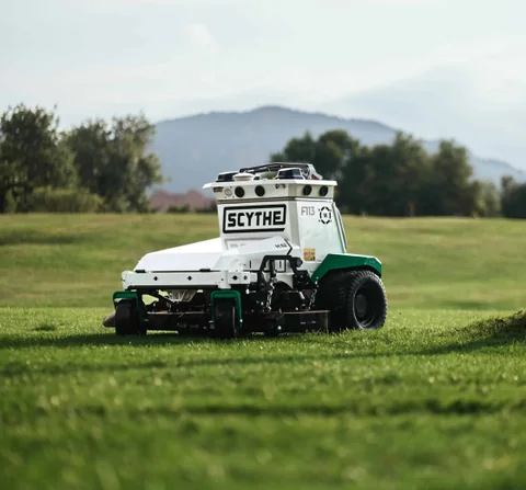 The Scythe M.52 commercial autonomous mower. Current manufacturer image, not the 2021 launch photograph.