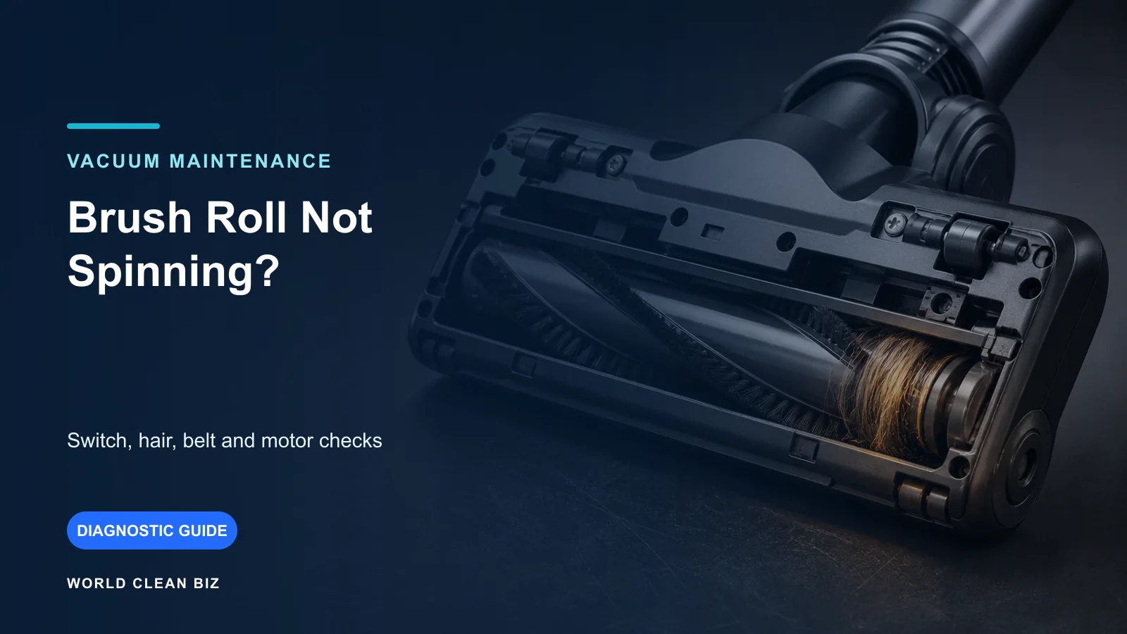Vacuum Brush Roll Not Spinning? Switch, Hair, Belt and Motor Checks cover