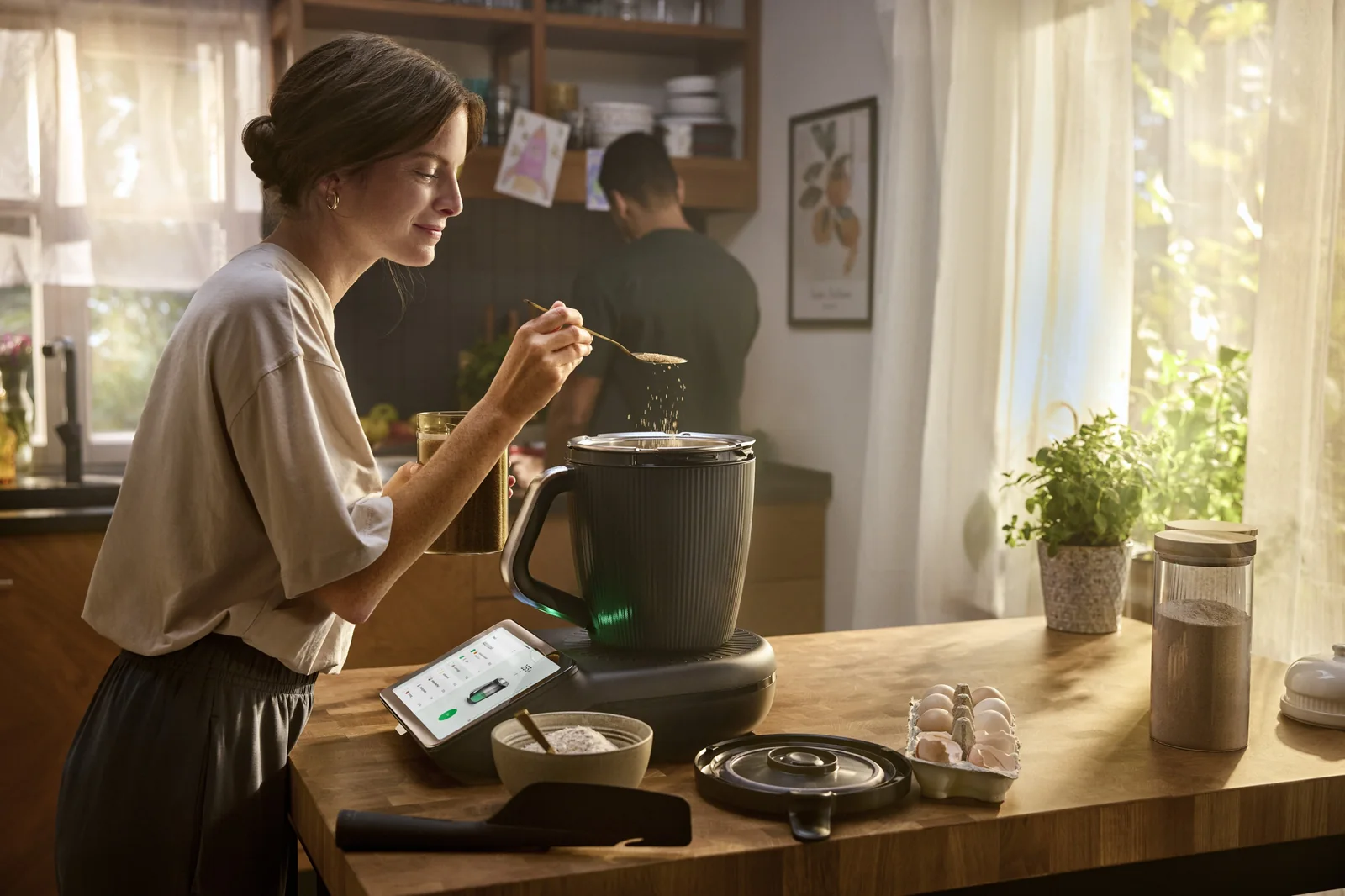 Thermomix TM7 being used in a domestic kitchen