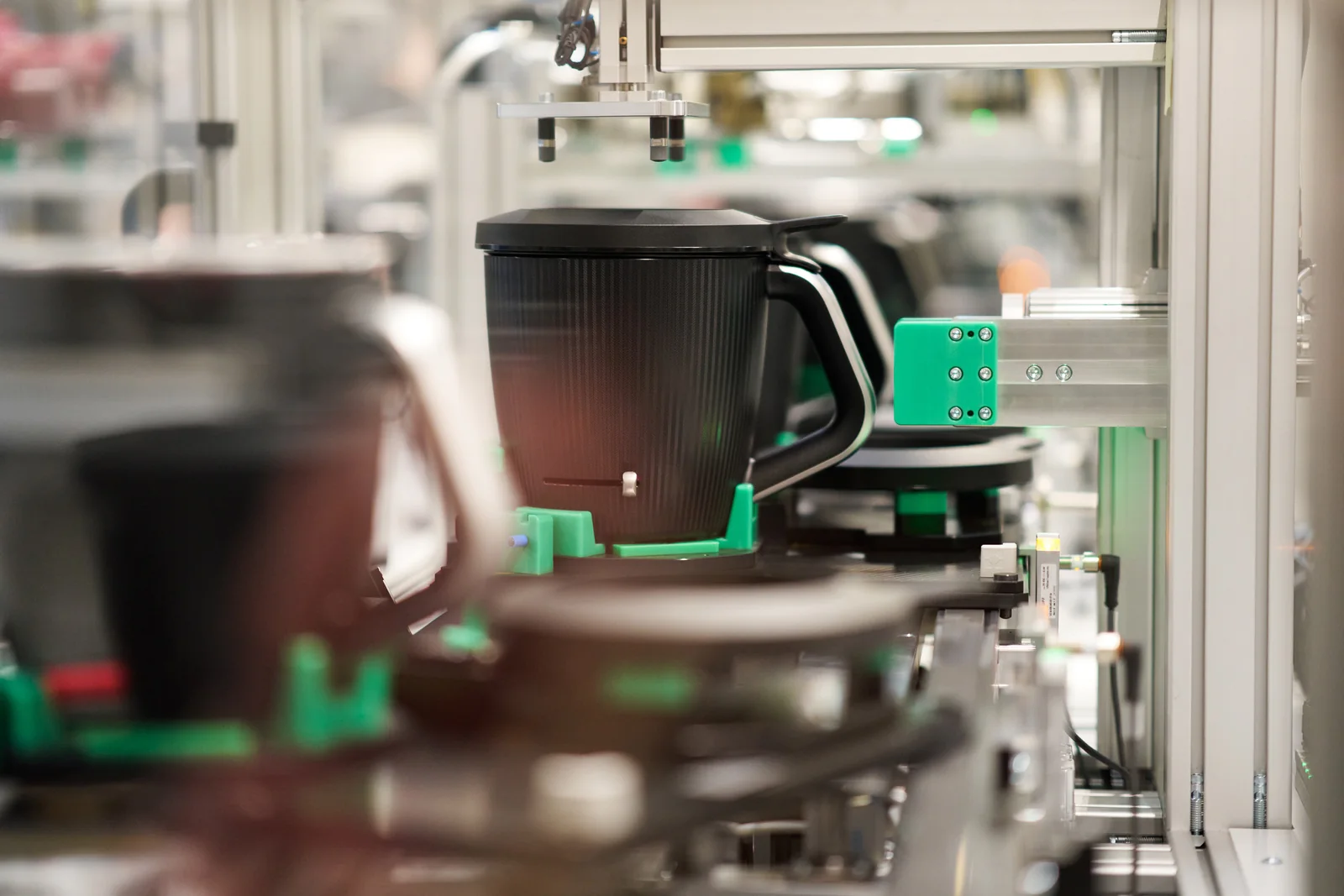 Thermomix TM7 mixing bowls on a production line