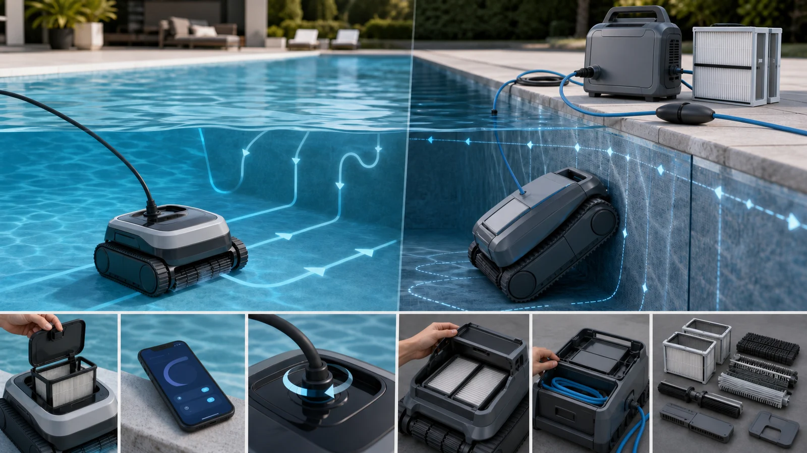 Dolphin vs Hayward Robotic Pool Cleaners: Navigation, Filtration, Service and Dealer Fit guide cover