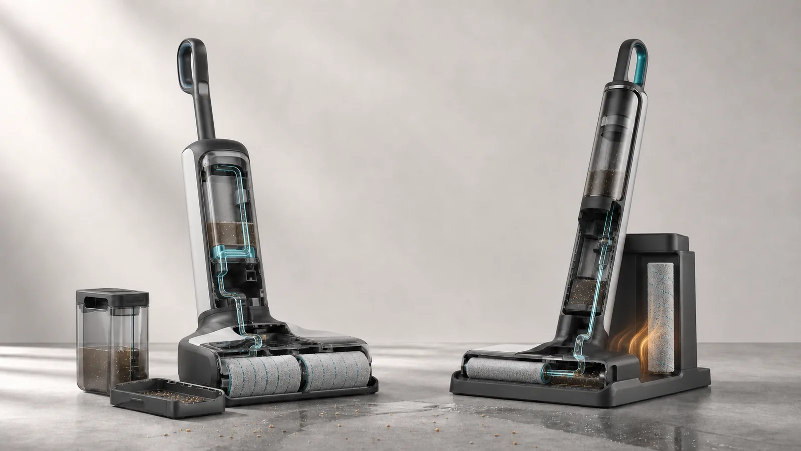 Dyson WashG1 vs Tineco Floor One: Roller Design, Wet Pickup, Maintenance and Support guide cover
