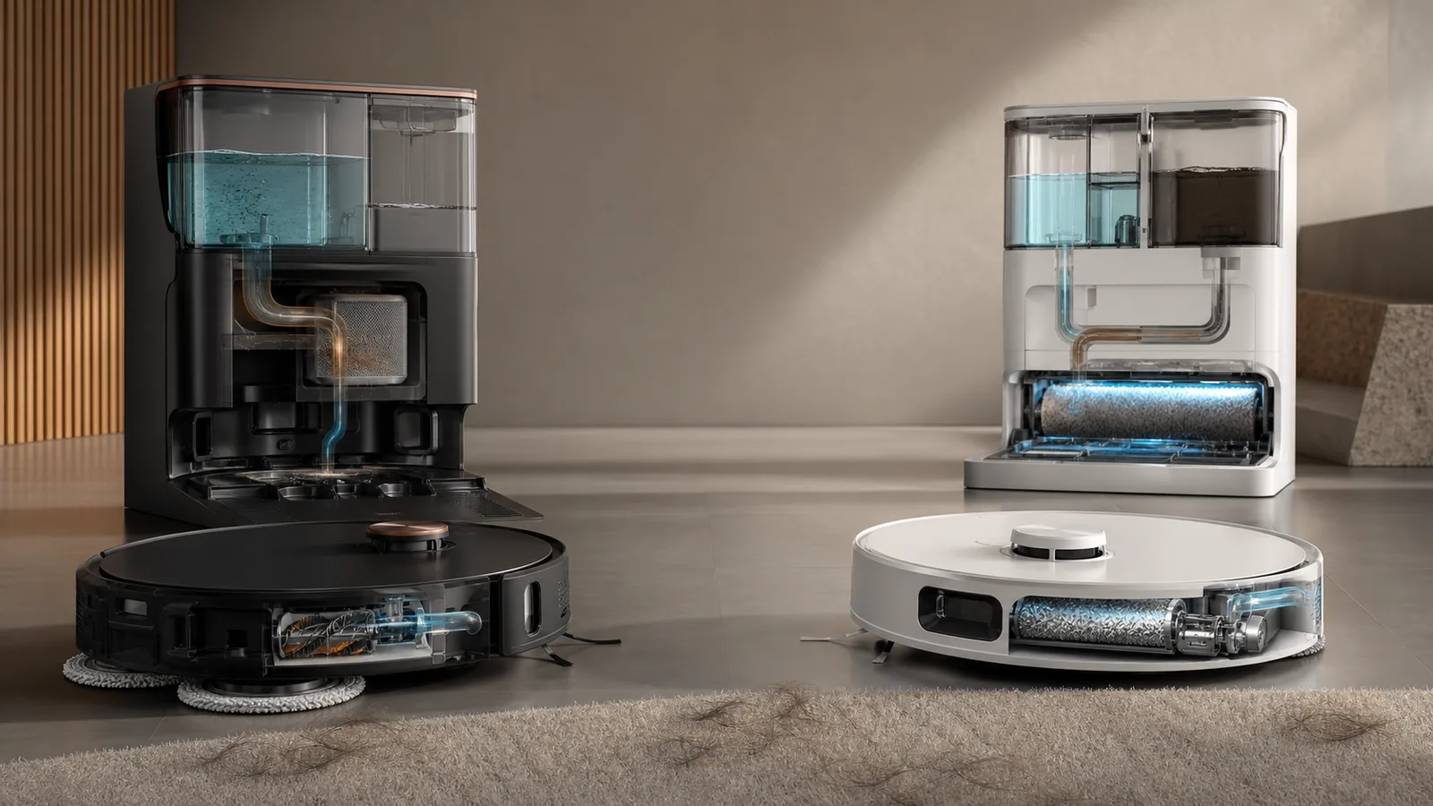 Roborock vs Ecovacs Robot Vacuums: Navigation, Roller Mopping, Docks, Hair and Support guide cover