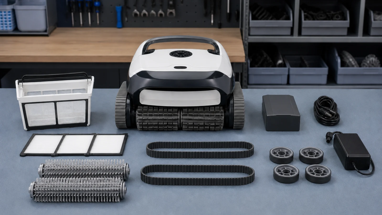 Robotic Pool Cleaner Replacement Parts Guide: Filters, Brushes, Tracks, Batteries and Dealer Stock guide cover