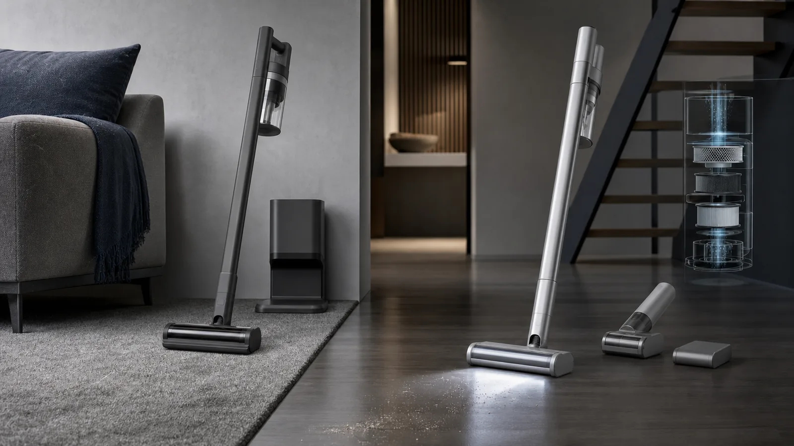 Shark vs Dyson Cordless Vacuums: Suction, Hair, Filtration, Batteries and Support guide cover