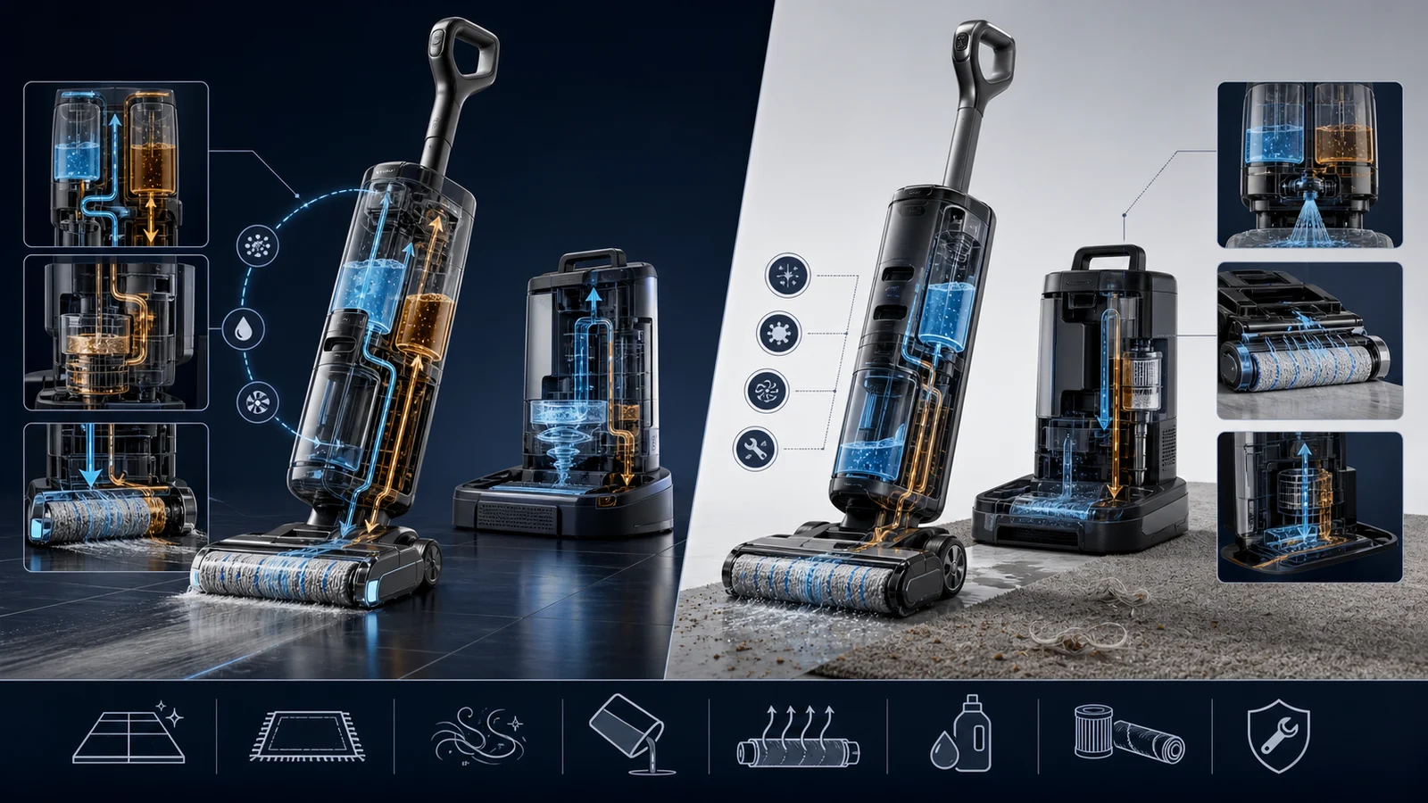 Tineco vs Shark HydroVac: Floor-Washer Architecture, Cleaning, Maintenance and Support guide cover