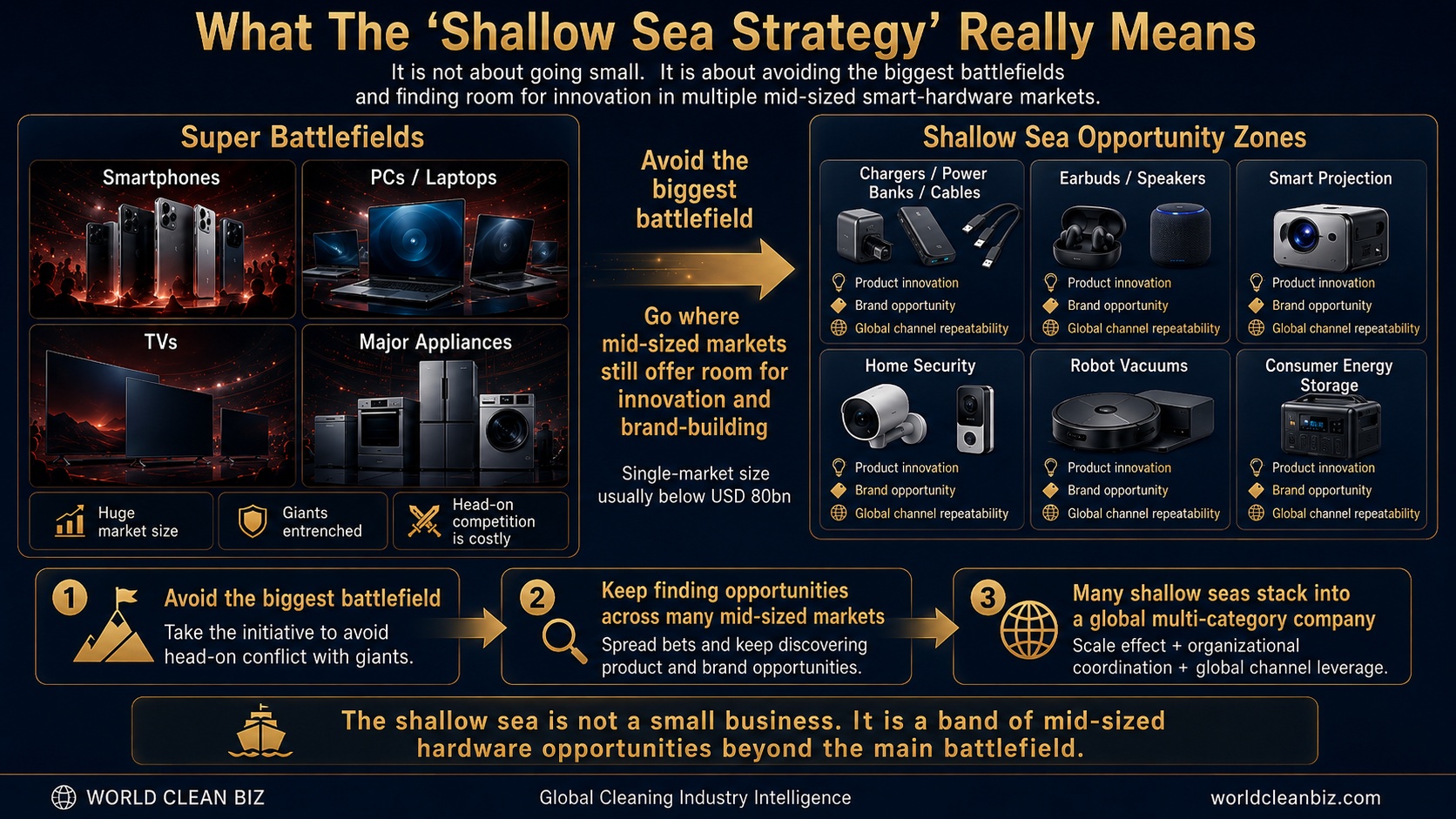 What shallow-sea strategy means