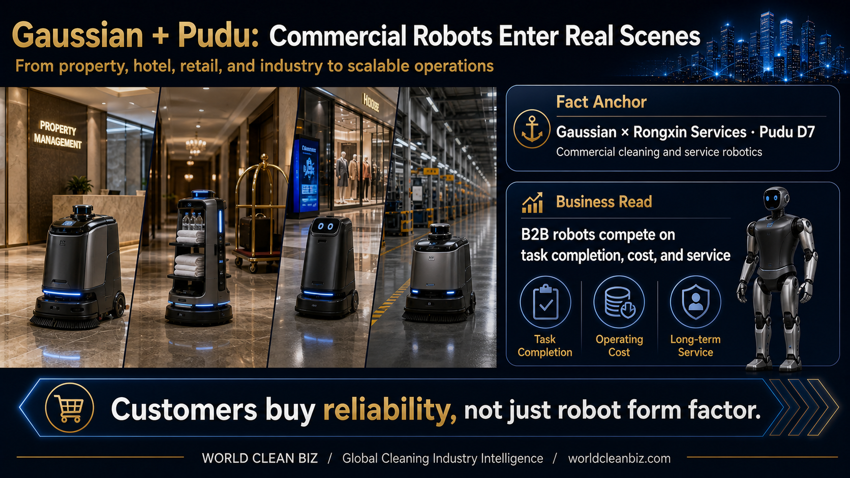 Gaussian and Pudu show commercial robots entering real scenes
