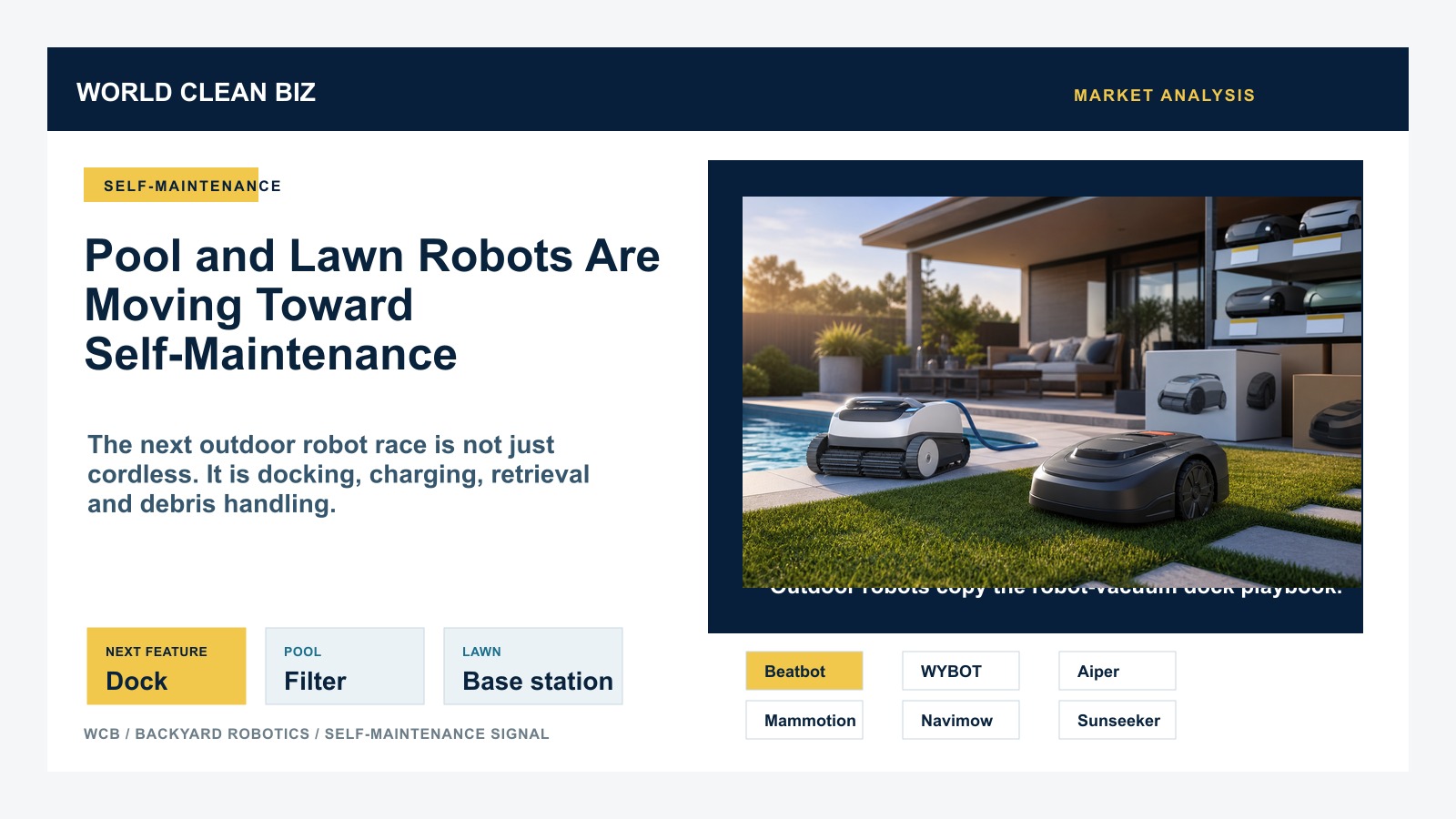 Pool and Lawn Robots Are Moving Toward Self-Maintenance