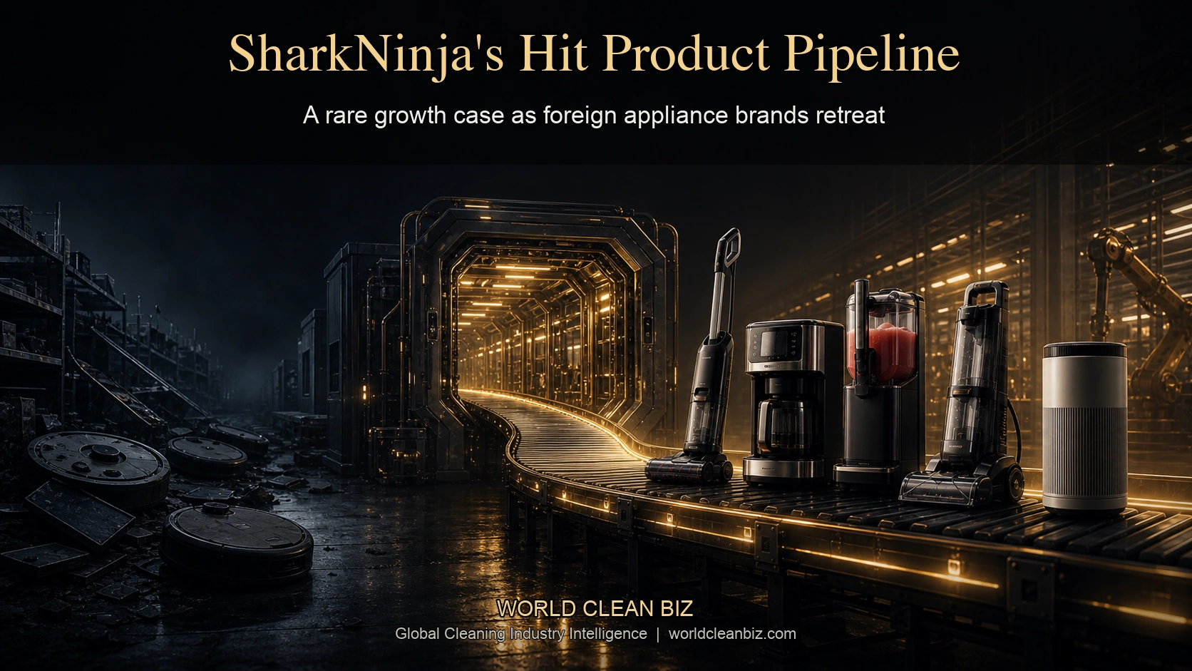 SharkNinja product pipeline in a foreign-brand retreat context