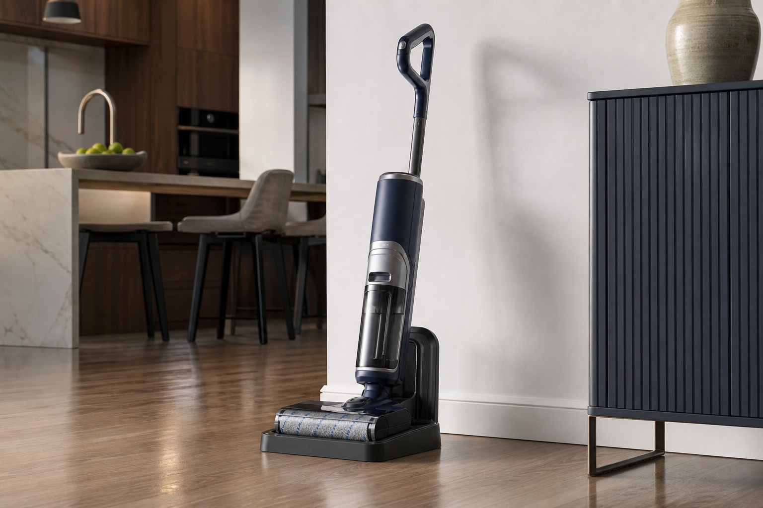 Illustrative cordless hard floor washer for product and supplier evaluation