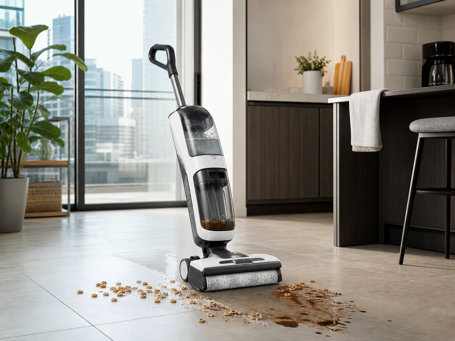 Illustrative hard floor washer under product assessment